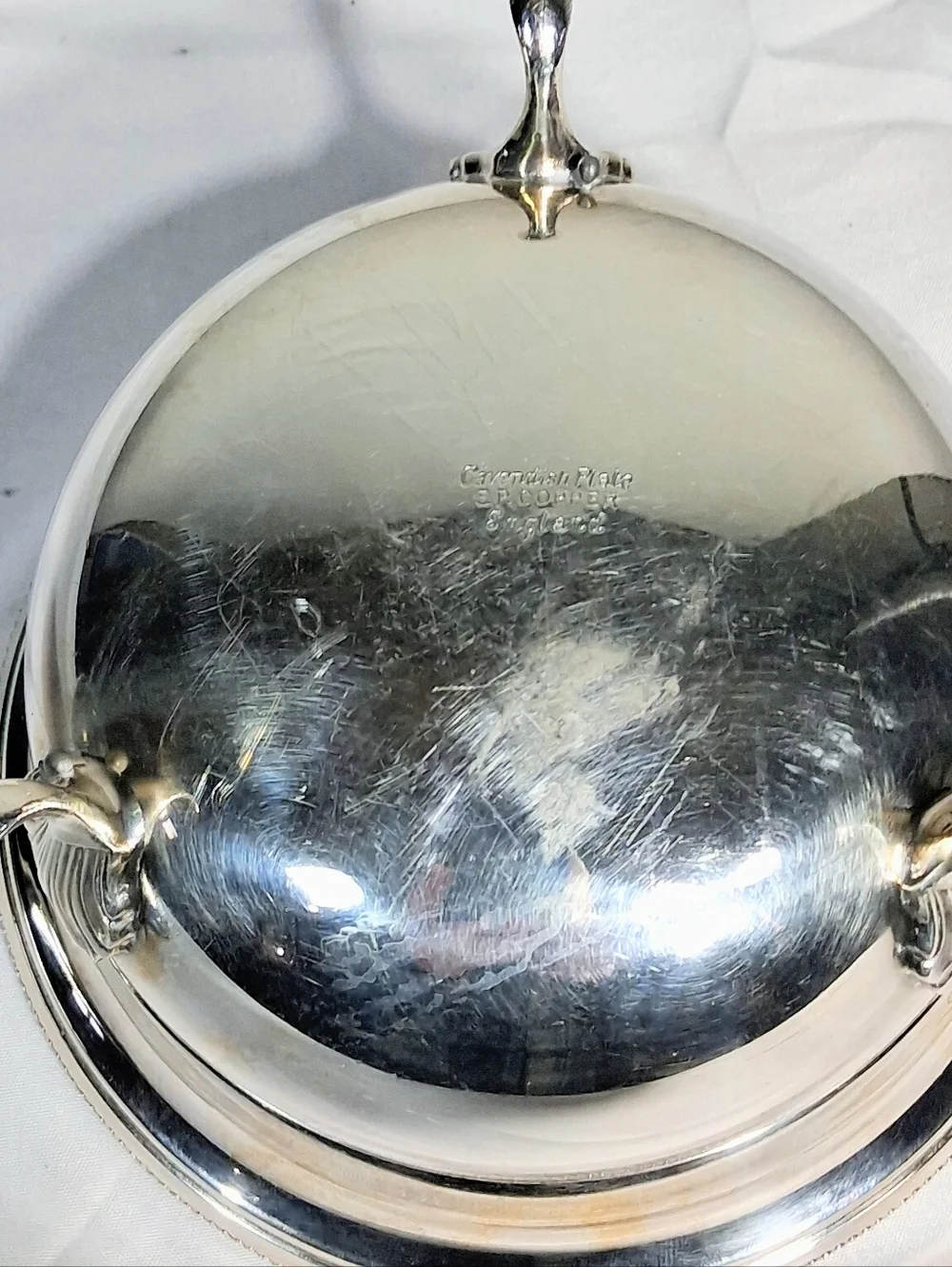 Cavendish E.P. Copper Vintage Covered Serving Bowl/Sugar Bowl with Knob and Feet - Picture 7 of 12